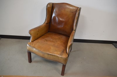 Lot 97 - A nice Victorian and later leather upholstered armchair