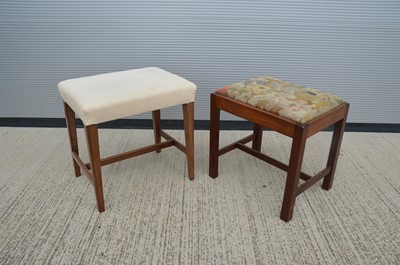 Lot 114 - Two 20th Century upholstered dressing table stools