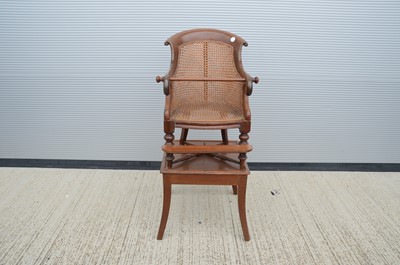 Lot 115 - A Victorian mahogany child's bergere high chair