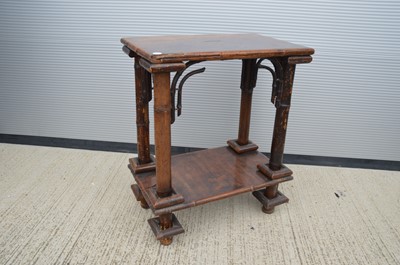 Lot 124 - An unusual 19th Century bamboo and walnut side table