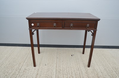 Lot 127 - A reproduction George III style mahogany hall table