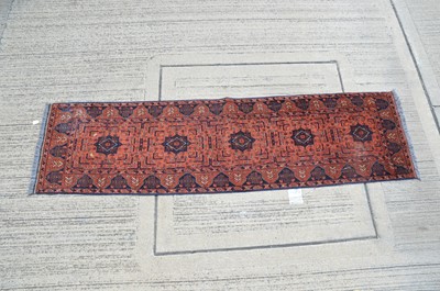 Lot 141 - A Middle Eastern 'turkmen' woolen runner