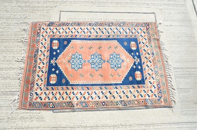 Lot 144 - A Middle Eastern 'Oushak' style wool rug