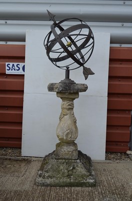 Lot 165 - A modern armillary sphere sundial