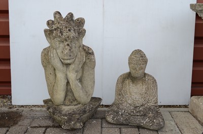 Lot 166 - Two reconstituted stone garden ornaments