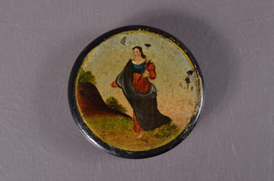 Lot 262 - A 19th century  papier mache snuff box