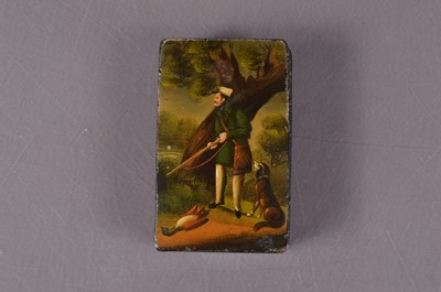 Lot 263 - A 19th century  papier mache snuff box