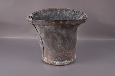 Lot 295 - A characterful 19th Century leather bucket or horse's nose bag