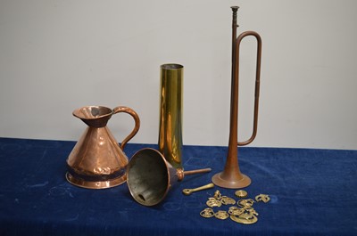 Lot 309 - A copper a copper cavarly trumpet by Boosey & Hawkes