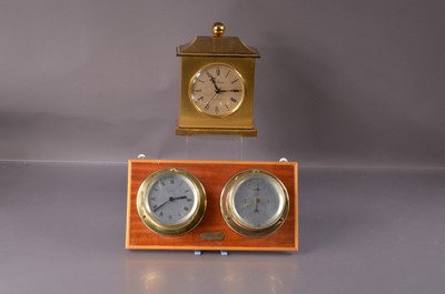 Lot 314 - A vintage 'Maypro' wall mounted bulk head clock and barometer set