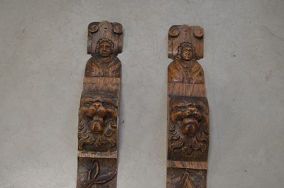 Lot 321 - A pair of 19th Century carved oak architectural elements