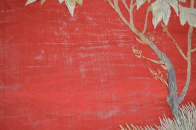 Lot 329 - A pair of early 20th Century Chinese silk hanging scrolls
