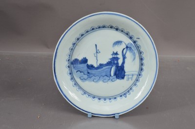 Lot 349 - A Chinese late Ming Dynasty blue and white  Ko-Sometsuke porcelain dish