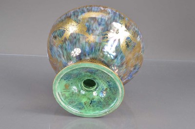 Lot 395 - A Wedgwood 'Fairyland Lustre' 'Celestial Dragon' pedestal bowl