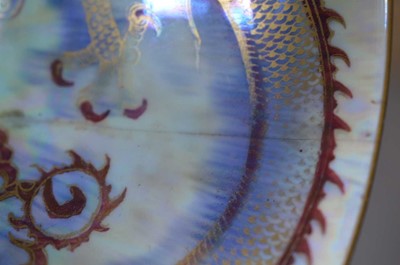 Lot 395 - A Wedgwood 'Fairyland Lustre' 'Celestial Dragon' pedestal bowl