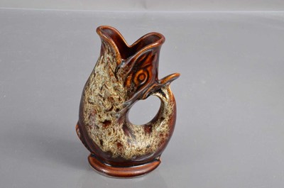 Lot 400 - A Foster's Studio Pottery Cornwall 'Guggle' or 'Glug' Jug