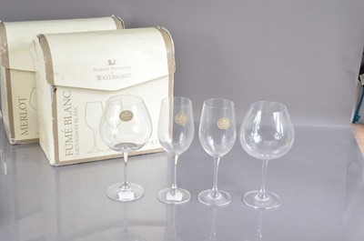 Lot 405 - Two pairs of Waterford Crystal 'Robert Mondavi' specialist wine glasses