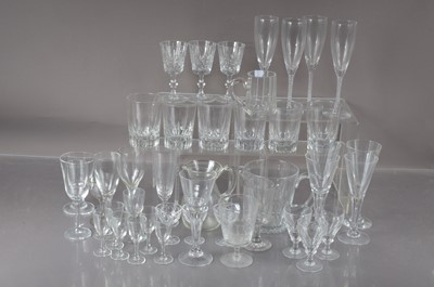 Lot 411 - A large collection of lead crystal drinking glasses etc