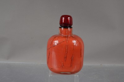 Lot 416 - A mid-century modern Murano glass scent bottle by Venini