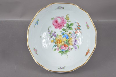 Lot 417 - A hand-painted Dresden porcelain large-size bowl