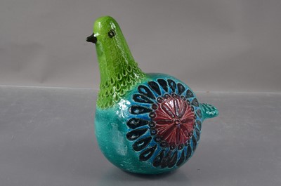 Lot 419 - Mid-century modern Aldo Londi (1911-2003) art pottery 'Gallina' (hen bird) for Bitossi Italy