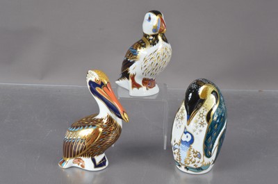 Lot 431 - Three Royal Crown Derby Imari birds