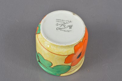 Lot 444 - A Clarice Cliff Newport Pottery 'Bizarre' 'Café-Au-Lait' 'Orange Roof' design fern pot
