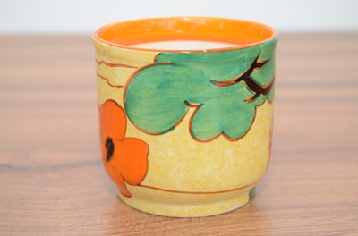 Lot 444 - A Clarice Cliff Newport Pottery 'Bizarre' 'Café-Au-Lait' 'Orange Roof' design fern pot