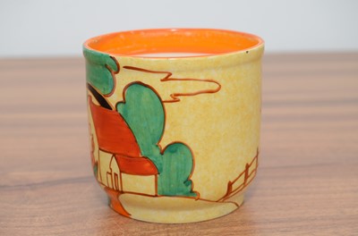 Lot 444 - A Clarice Cliff Newport Pottery 'Bizarre' 'Café-Au-Lait' 'Orange Roof' design fern pot