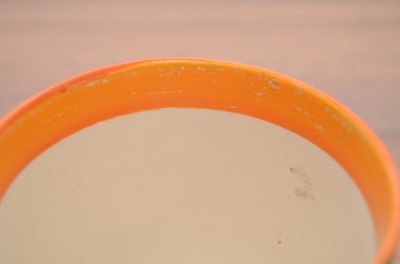 Lot 444 - A Clarice Cliff Newport Pottery 'Bizarre' 'Café-Au-Lait' 'Orange Roof' design fern pot