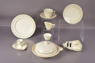 Lot 464 - A good circa 1930s 'Crown Ducal' Art Deco era creamware breakfast set for one