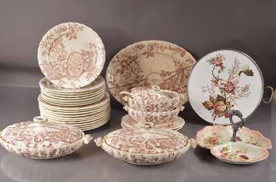 Lot 477 - A quantity of Aesthetic Movement crockery in "Adelaide" pattern