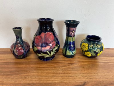 Lot 508 - Four modern Moorcroft Pottery vases