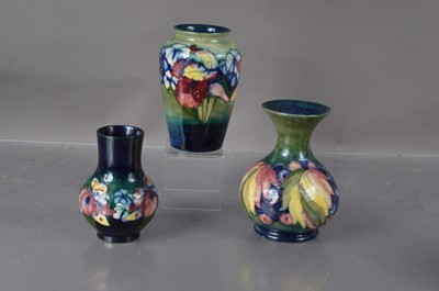 Lot 509 - Three early Moorcroft Pottery vases