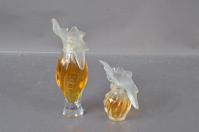 Lot 522 - Two Rene Lalique "L'air Du Temps" Nina Ricci perfume bottles