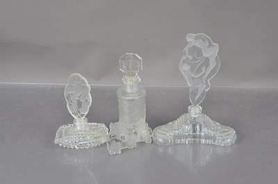 Lot 525 - Bohemian glass perfume bottles