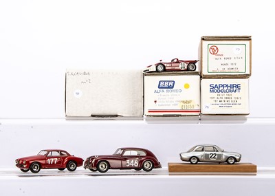 Lot 125 - Resin 1:43 Scale Alfa Romeo Racing Cars