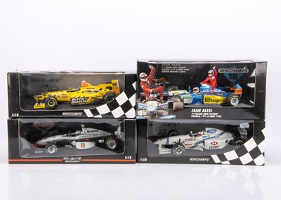 Lot 128 - Minichamps 1:18 Scale Formula 1 Racing Car Models