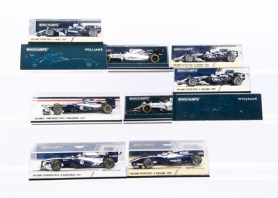 Lot 160 - Minichamps 1:43 Scale Williams F1 Models