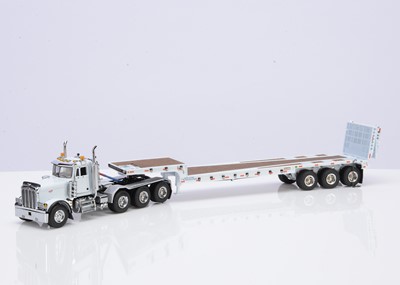 Lot 168 - Sword Precision Models 1:50 Scale Peterbilt 379 Day Cab With Nelson Ramp Trailer