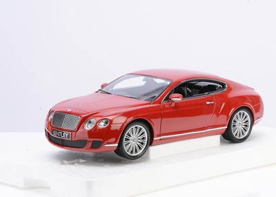 Lot 169 - A Minichamps 1:18 Scale Bentley Continental GT - 2008 Red