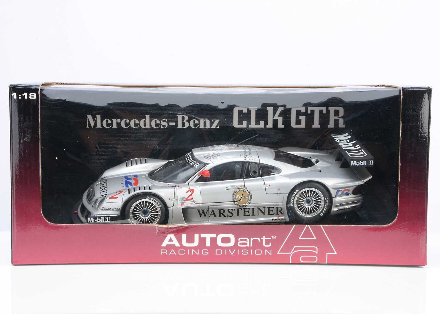 Lot 197 - AutoArt 1:18 Scale Mercedes-Benz CLK GTR FIA
