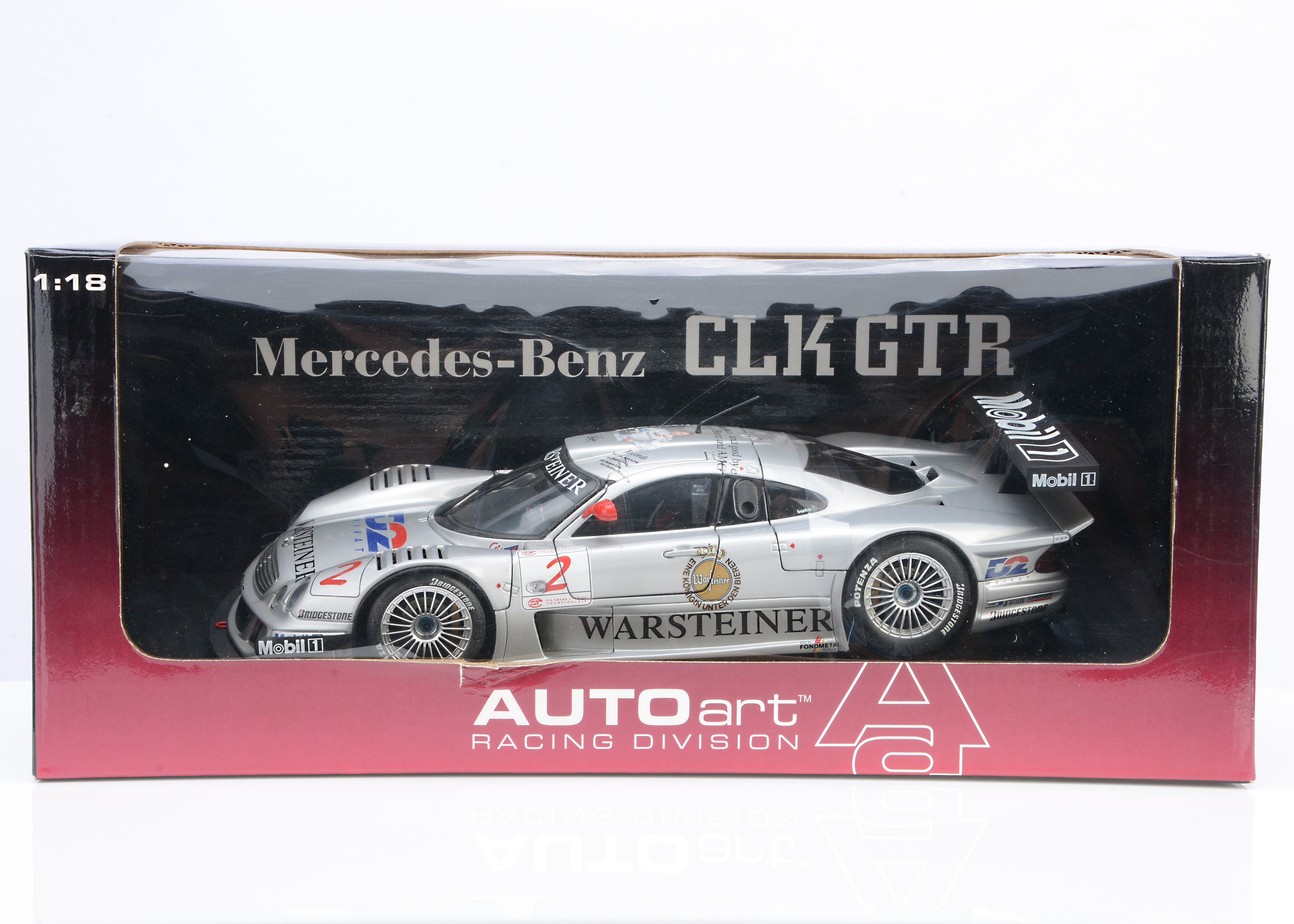 Lot 197 - AutoArt 1:18 Scale Mercedes-Benz CLK GTR FIA