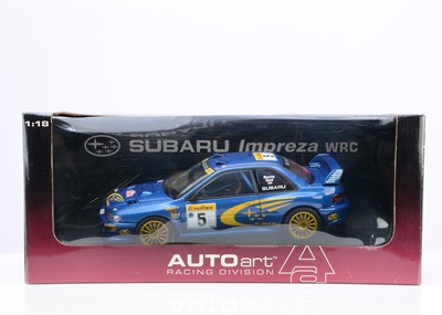 Lot 204 - AutoArt 1:18 Scale Richard Burns Signed Subaru Impreza WRC '99 Burn/Reid #05