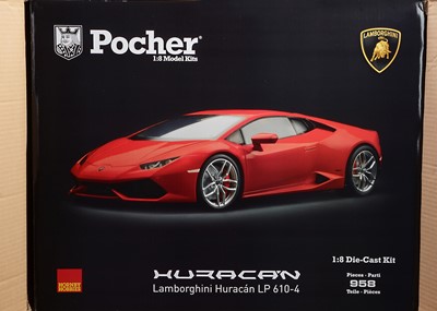 Lot 361 - A Pocher Hornby 1:8 Scale Model Kit - Lamborghini Huracan LP 610-4 Coupe (Rosso Mars)