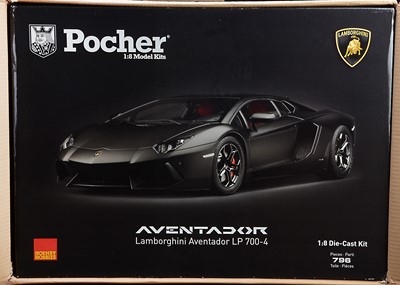 Lot 363 - A Pocher Hornby 1:8 Scale Model Kit - Lamborghini Aventador LP 700-4 Nero Nemesis