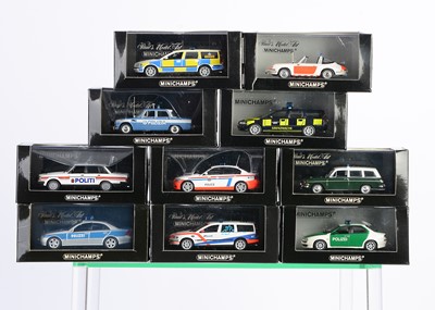 Lot 392 - Minichamps 1:43 Scale Police Vehicles