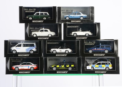 Lot 393 - Minichamps 1:43 Scale Police Vehicles