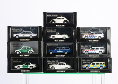 Lot 394 - Minichamps 1:43 Scale Police Vehicles