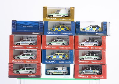 Lot 405 - Abrex 1:43 Scale Skoda Police Vehicles